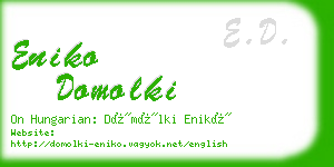 eniko domolki business card